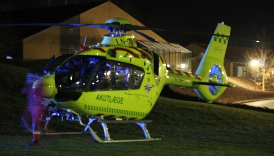 En lægehelikopter blev tilkaldt En lægehelikopter blev tilkaldt