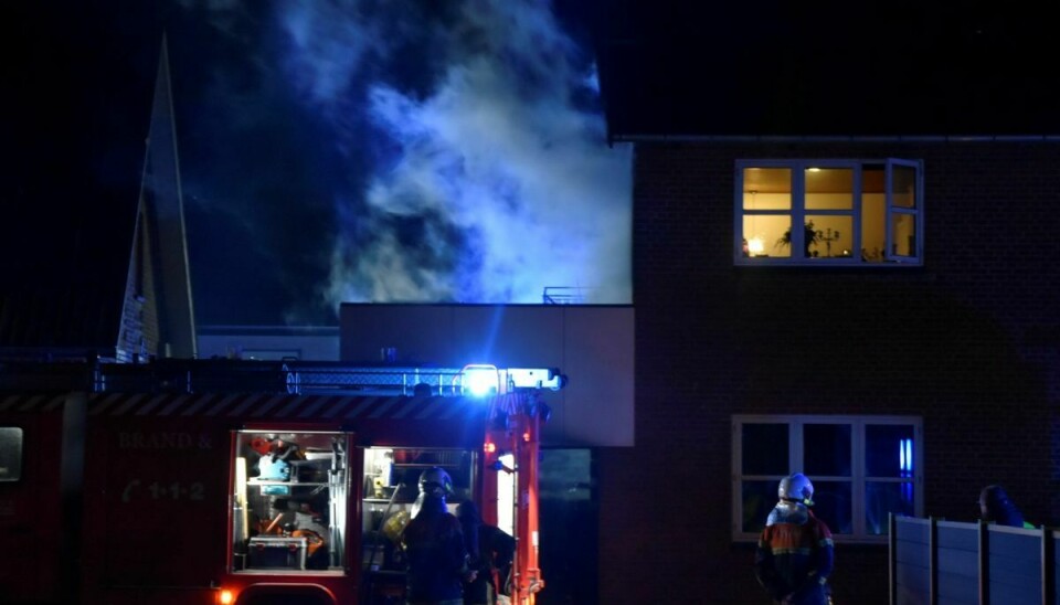 Brand i bygning i Vildbjerg.