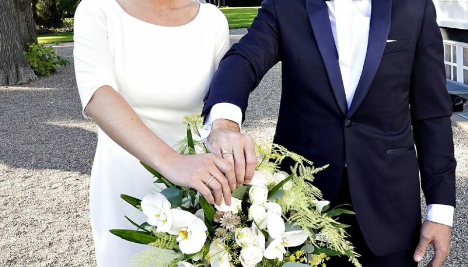 Laudrup deler stor nyhed Parret ved deres bryllup på Sølyst i Klampenborg lørdag 4. september 2021.