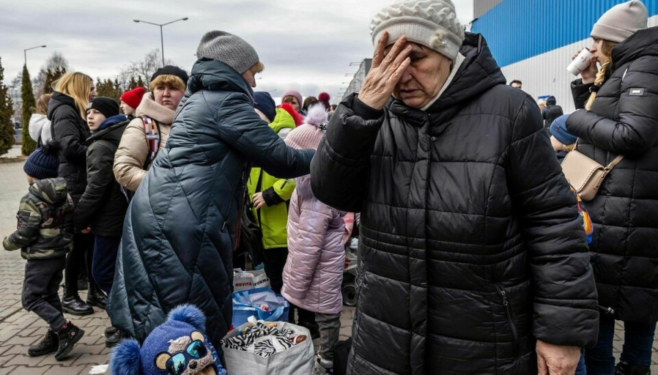 En stor andel af de ukrainske flygtninge er taget til nabolandet Polen.