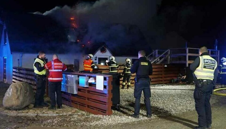 Der er udbrudt brand i en gård Der er udbrudt brand i en gård