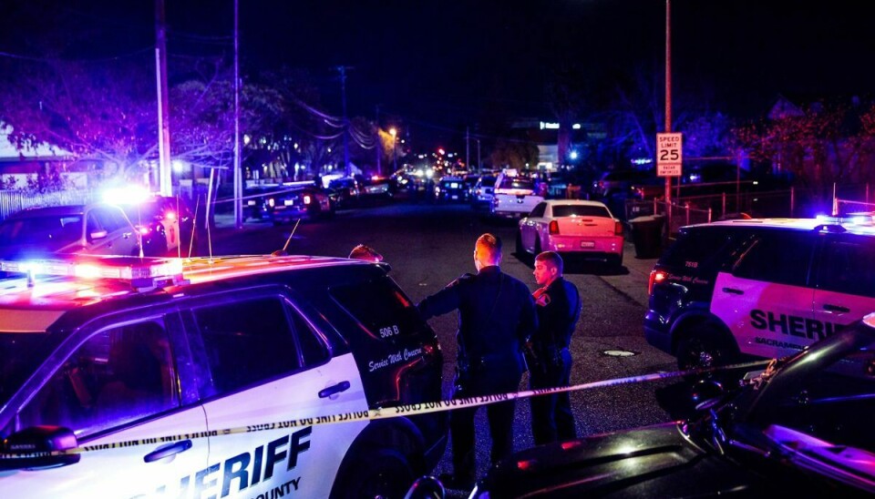 Politiet var massivt til stede i byen Sacramento, hvor en far havde dræbt sine børn.