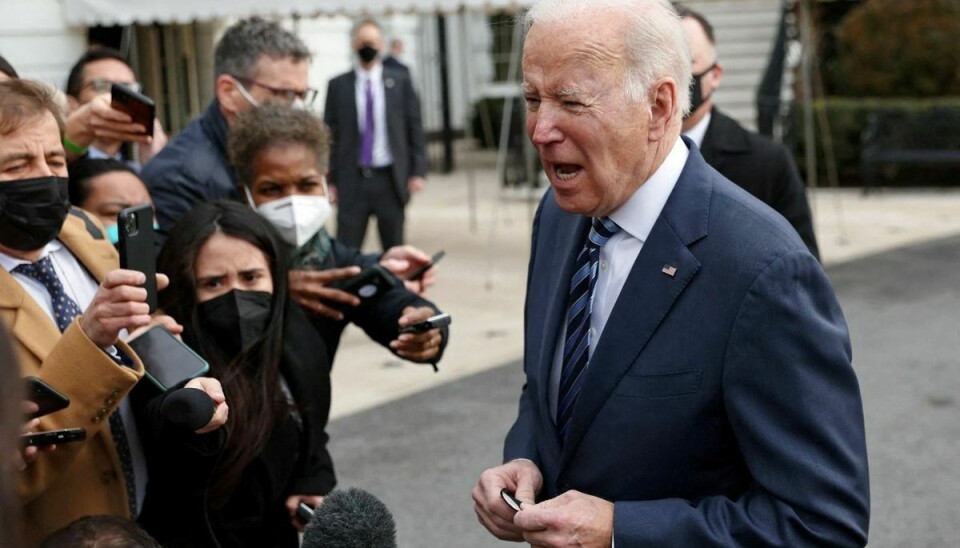 Ifølge Joe Biden er risikoen for en russisk invasion 'meget høj'.