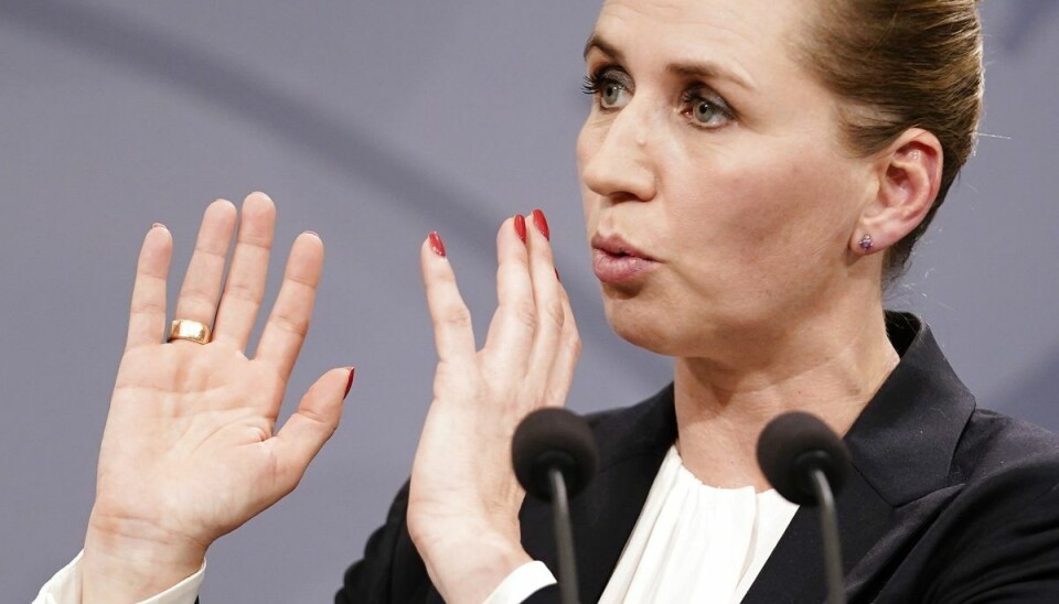 Statsminister Mette Frederiksen holder pressemøde i Spejlsalen hvor hun besvarer spørgsmål rejst i relation til smser i minksagen, onsdag den 3. november 2021