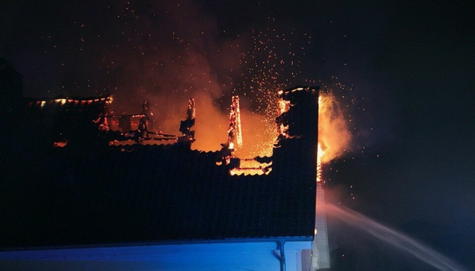 Brand i villa
