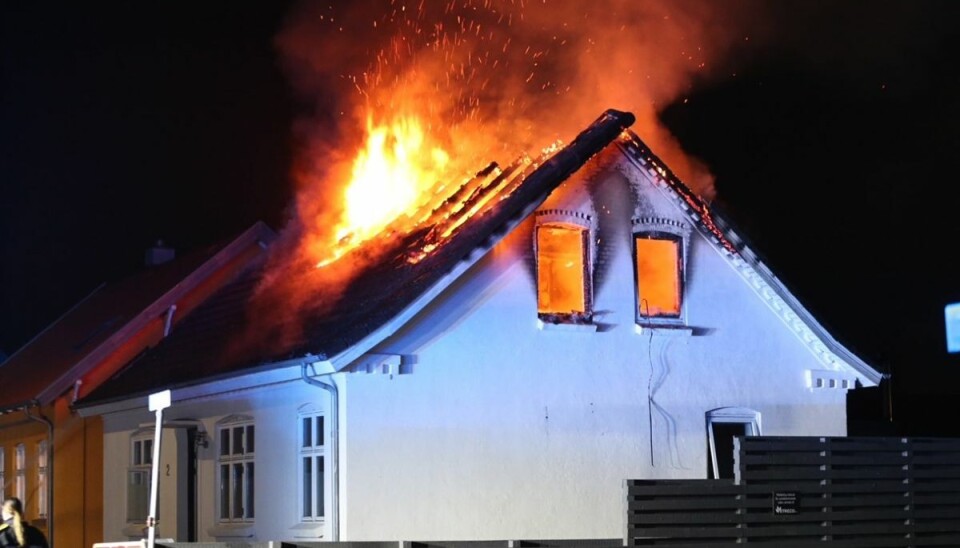 Brand i villa