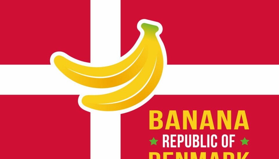 Danmark kåret som bananrepublik Du må gerne kopiere eller stjæle nationens nye flag. Det kræver ingen tilladelse. Sådan arbejder vi nemlig i en bananrepublik.