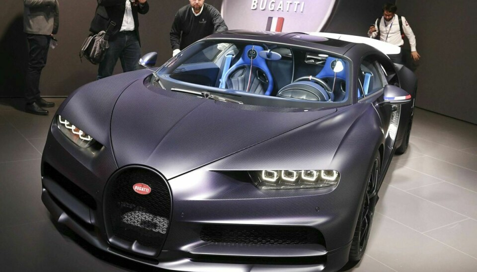 Det var en Bugatti Chiron som denne, Radim Passer kørte rigtig, rigtig hurtigt i. (Arkivfoto)