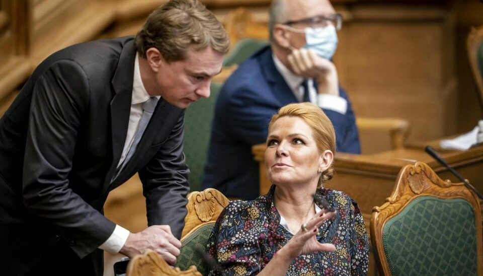 Inger Støjberg fravalgte at stille op som formand i Dansk Folkeparti. I stedet bliver det enten Morten Messerschmidt, Martin Henriksen eller Merete Dea Larsen. (Arkivfoto)