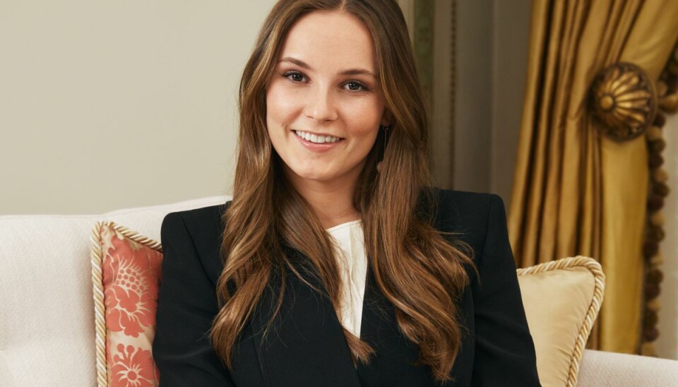 Prinsessen på sit kontor på slottet i Oslo. Prinsessen på sit kontor på slottet i Oslo.