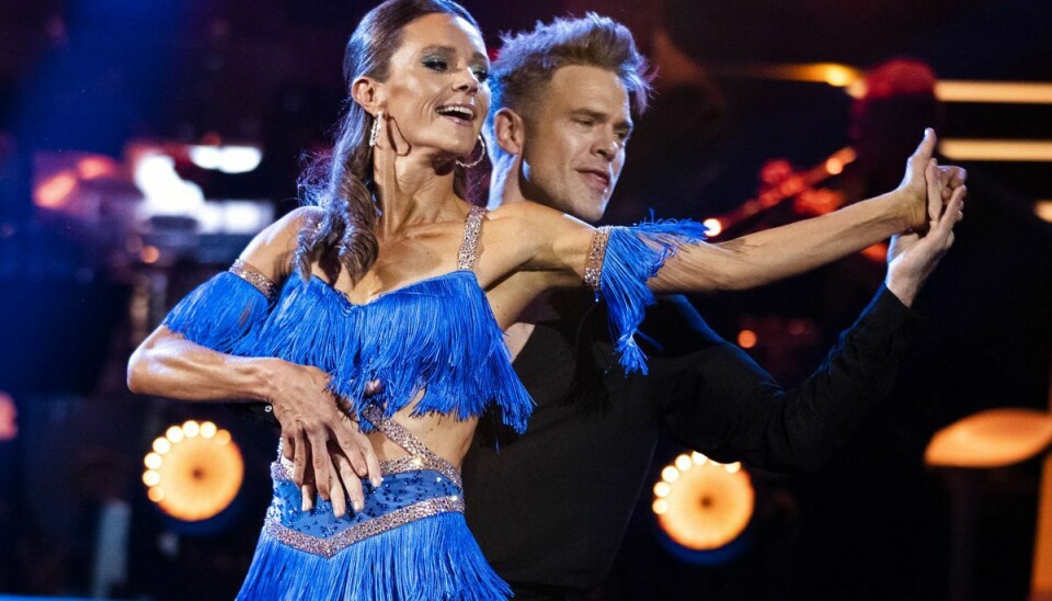 Lise Rønne og Silas Holst danser samba i Vild med dans konkurrencen den 19. november.