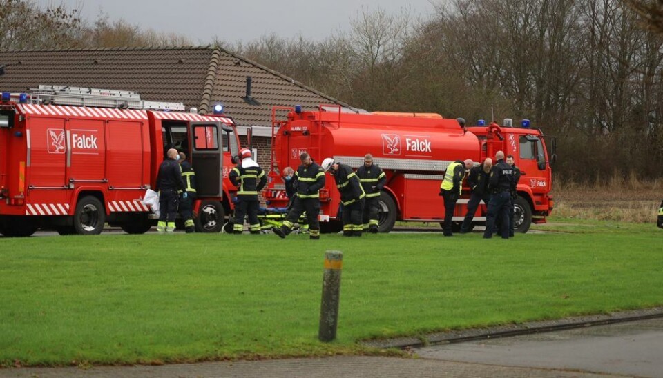 Beredskabet fra TrekantBrand var massivt til stede. Beredskabet fra TrekantBrand var massivt til stede.