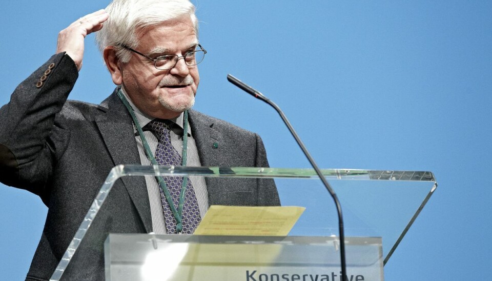 Tidligere minister Knud Erik Kirkegaard fylder 80 år den 17. maj. Her åbner han Det Konservative Folkepartis landsråd i Herning Kongrescenter i september 2012. Tidligere minister Knud Erik Kirkegaard fylder 80 år den 17. maj. Her åbner han Det Konservative Folkepartis landsråd i Herning Kongrescenter i september 2012.