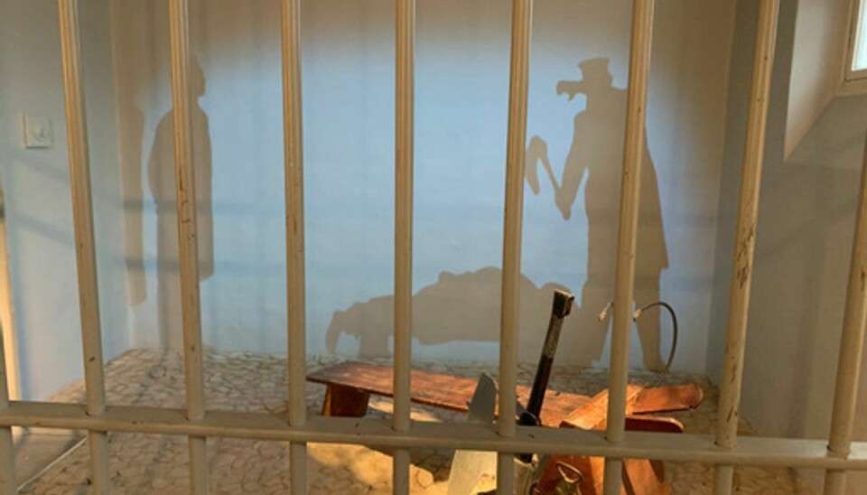 Den uhyggelige henrettelses-scene er genskabt i Fængselsmuseet i Horsens. Den uhyggelige henrettelses-scene er genskabt i Fængselsmuseet i Horsens.