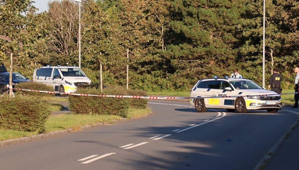 Cyklisten blev slemt tilredt ved ulykken.