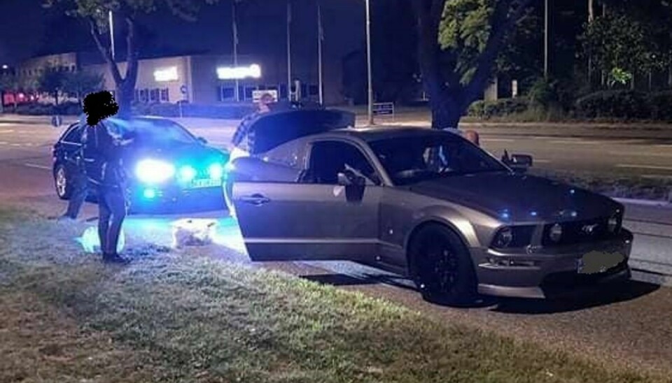 Politiet beslaglagde fredag aften en Ford Mustang på grund af vanvidskørsel.
