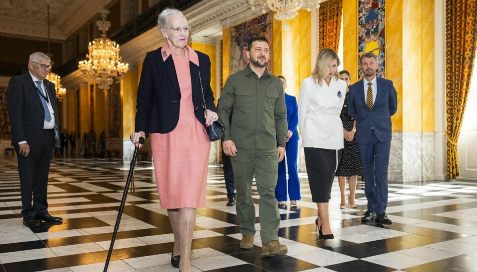 Et skilderi fra fjernlageret var hvad det kunne blive til, da Volodymyr Zelenskyj kom forbi. Et skilderi fra fjernlageret var hvad det kunne blive til, da Volodymyr Zelenskyj kom forbi.
