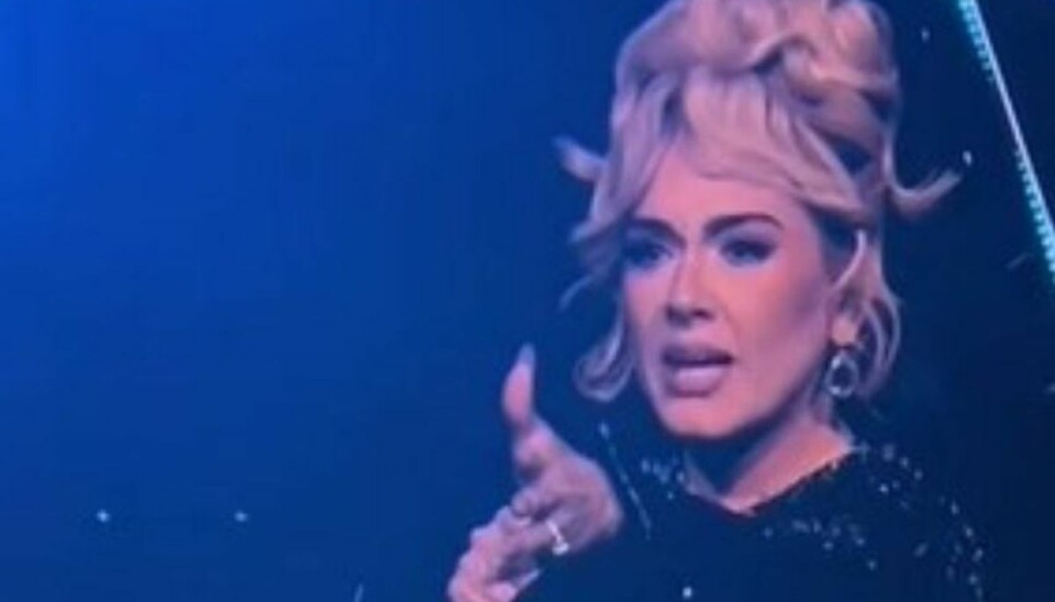 Adele i heftig envejskommunikation med sikkerhedsfolkene, der generede en ung fan. Adele i heftig envejskommunikation med sikkerhedsfolkene, der generede en ung fan.