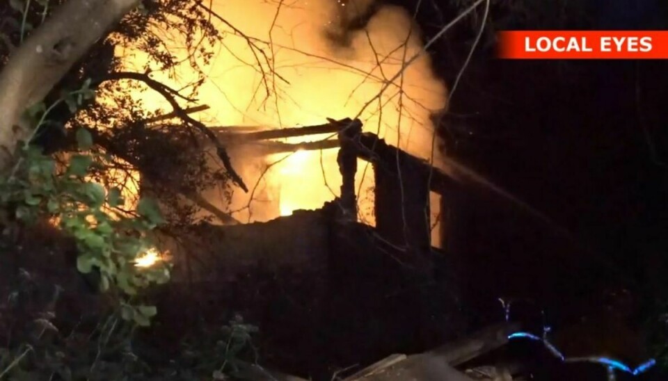 En villa på Nørregade i Bred brændte natten til torsdag ned til grunden. Foto: Local Eyes