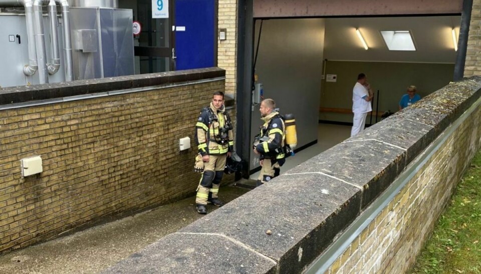 En afdeling på Roskilde Sygehus blev evakueret efter et spild af kemikalie på patologisk afdeling. Foto: Presse-fotos.dk