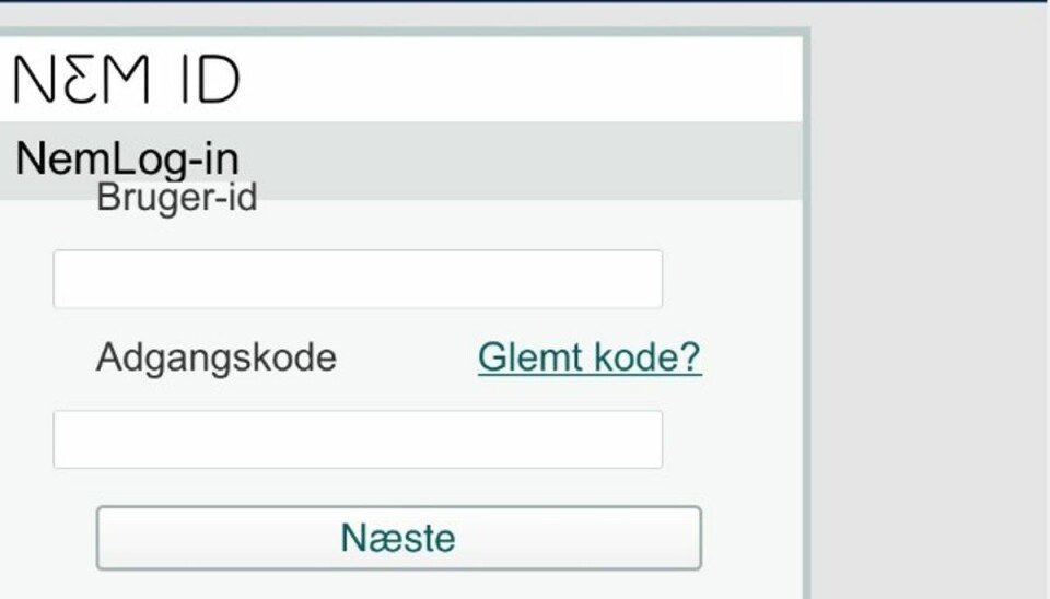 Sådan ser den falske hjemmeside ud, der findes link til i sms’en ud. Foto: Mit Digitale Selvforsvar