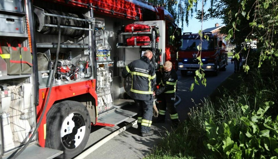 En ældre kvinde er brændt inde i et hus på Bavnen i Skibby. Foto: Presse-foto.dk