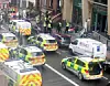 En hændelse har udfoldet sig i Glasgow. Politiet er talstærkt til stede. Foto: Scanpix