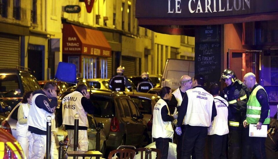 Frankrig i undtagelses-tilstand i tre måneder Her ses terrorangrebet i Paris. Foto: PHILIPPE WOJAZER/Scanpix (Arkivfoto)