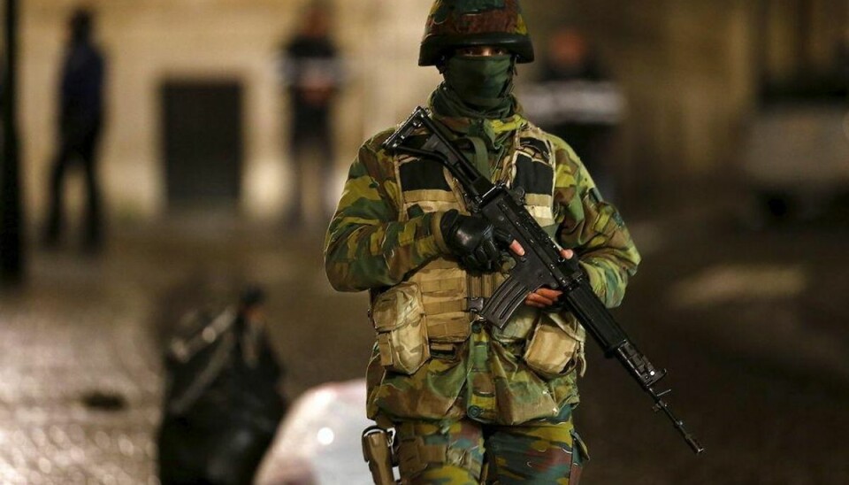 Moské i Bruxelles evakueret efter pulverfund Terrorberedskabet i den belgiske hovedstad oppe i det røde felt. Foto: Youssef Boudlal/Scanpix