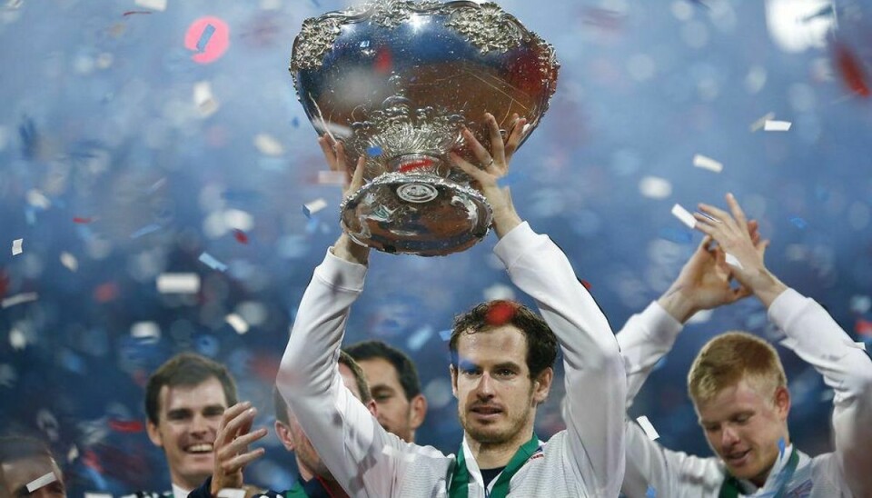 Andy Murray sikrede Storbritannien den tiende Davis Cup-sejr. Foto: Jason Cairnduff/Scanpix