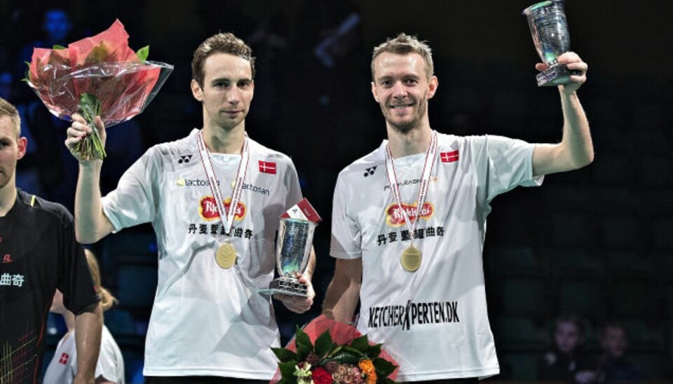 Dansk stjerne kvitter landsholdstræning Mathias Boe og Carsten Mogensen spillede i mange år sammen. Boe har stoppet karrieren, og nu drosler Mogensen også betragteligt ned for badmintonaktiviteterne. Foto: Henning Bagger/Scanpix