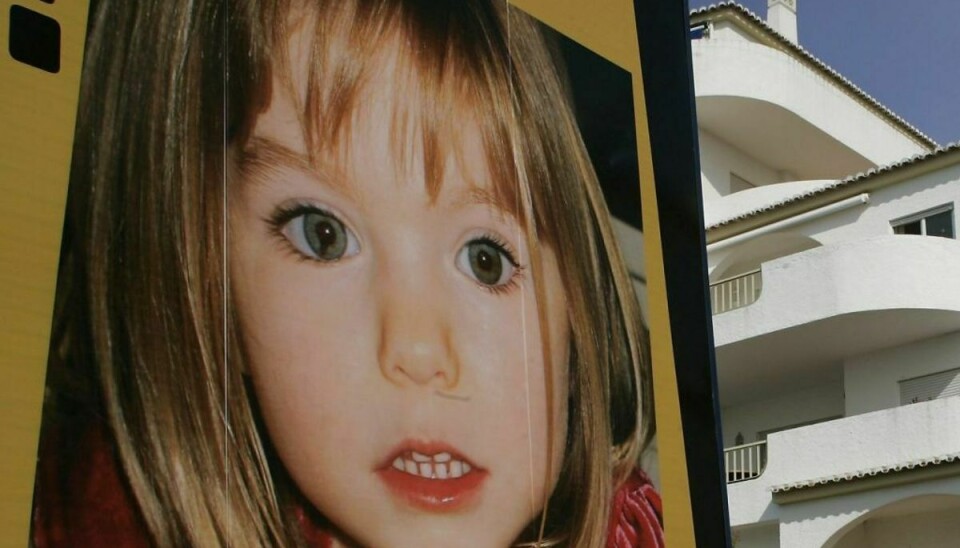 Madeleine McCann forsvandt, da hun var tre. Liget – hun formodes død – er ikke fundet. Foto: Scanpix