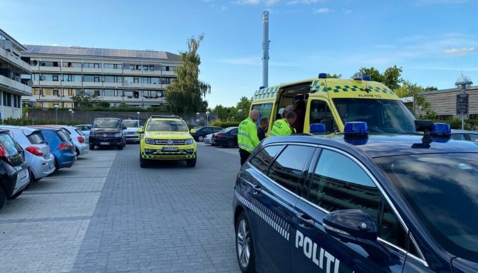 Det er alvorligt: Lille pige bidt af hund Det er her i boligområdet Taastrupgaard i Høje Taastrup den lille pige er blevet bidt. Foto: Presse-fotos.dk.