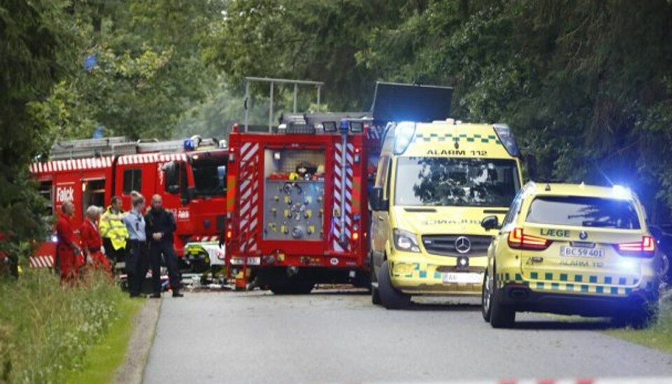 Alvorligt uheld: Sad fastklemt i flere timer