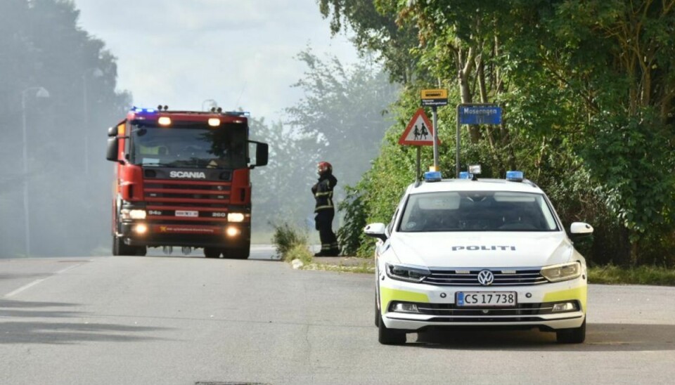 Branden blev anmeldt tirsdag klokken 07.17. Foto: Presse-fotos.dk