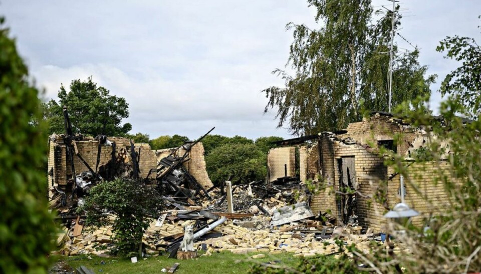 Den person – en mand – der døde i eksplosionsbradnen i Svendborg onsdag er ikke identificeret endnu. Foto: Michael Bager/Ritzau Scanpix