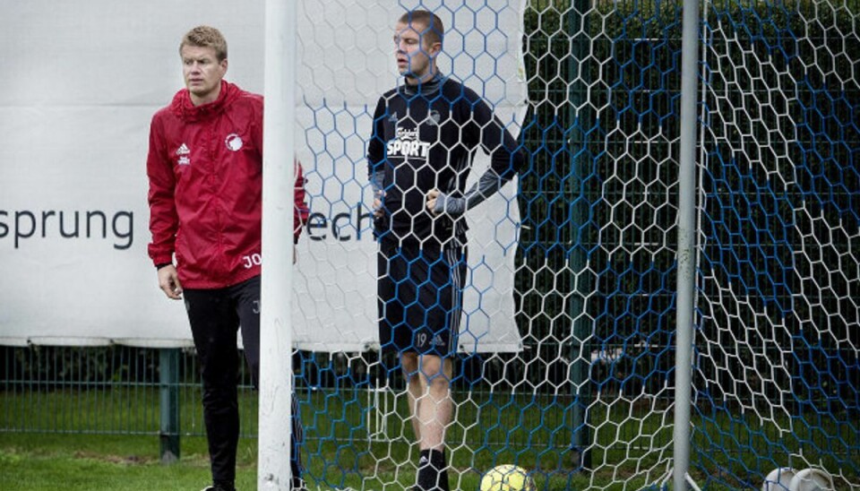 Nøglepersoner forlader FCK Johan Lange (til venstre) skal være sportsdirektør i Aston Villa. Foto: Liselotte Sabroe/Scanpix