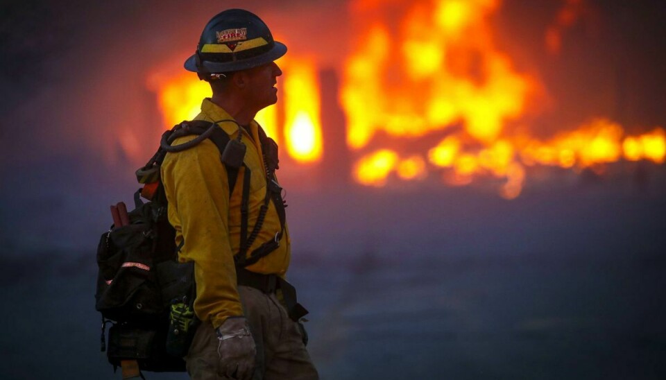 Titusindvis af mennesker er blevet bedt om at forlade deres hjem, mens skovbrande hærger i flere amerikanske byer.