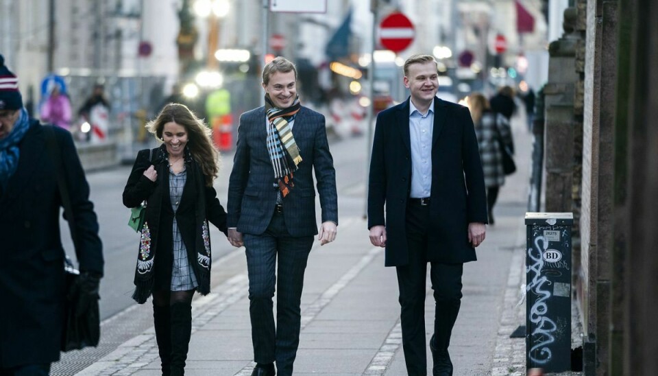 Morten Messerschmidt og Dot Wessman ankommer til Østre Landsret i København.