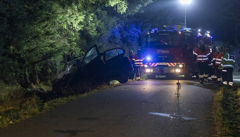 Der var i alt fire personer i bilen. Der var i alt fire personer i bilen.