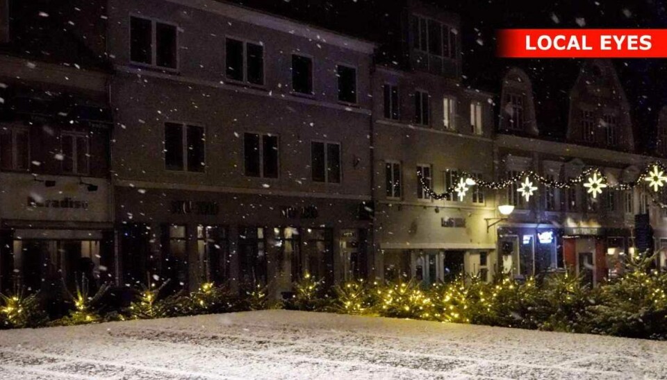 Sne i Vejle natten til tirsdag Sne i Vejle natten til tirsdag