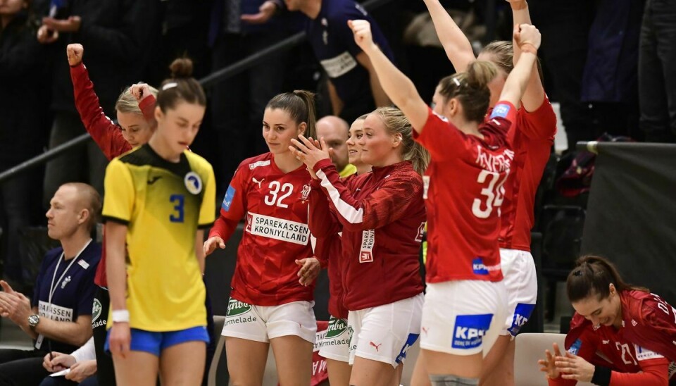 Danmarks kvindelandshold i håndbold slog lørdag Ukraine.
