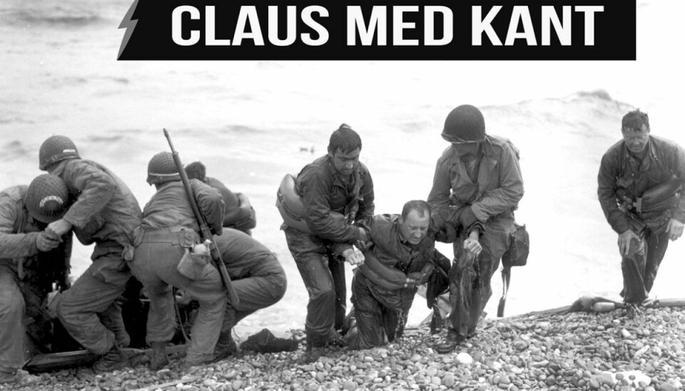 Skal vi ikke bare sige tak Amerikanske soldater under invasionen af Normandiet i juni 1944.