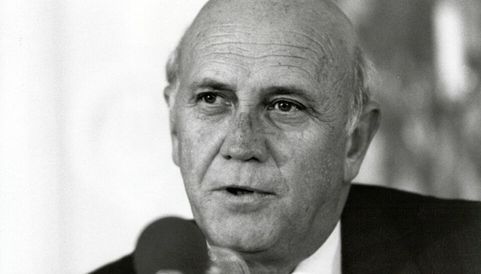 Frederik Willem de Klerk er død. Frederik Willem de Klerk er død.
