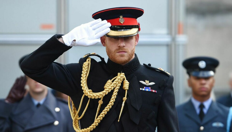 Prins Harry ses her i november 2018, mens han endnu måtte bære militær uniform.