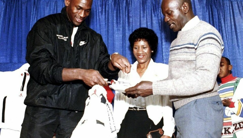 Michael Jordan (tv.) og hans far James (th.) var særdeles tætte. Foto: Scanpix