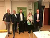 På billedet ses (fra venstre): Anders Kühnau (S), regionsrådsformand for Region Midtjylland, Anders Friche, centerchef for headspace Aarhus, Jacob Bundsgaard (S), borgmester i Aarhus Kommune, Mette Skautrup (KF), byrådsmedlem og medlem af Magistraten i Aarhus Kommune, og Poul Nyrup Rasmussen, stifter af og protektor for Det Sociale Netværk/headspace Danmark.