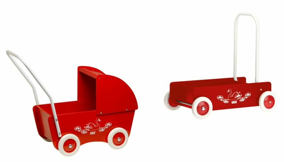 Legetøjsvirksomheden Maki har tilbagekaldt 4800 KREA dukke- og gåvogne, efter de har kunnet konstatere fejl på produktet.