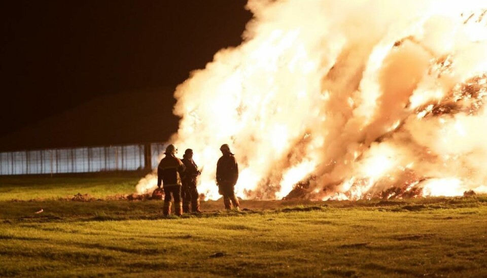 Brandfolkene kæmpede med at få bugt med de store flammer.