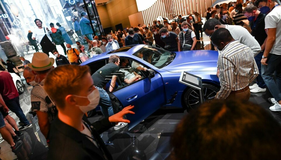Den nye BMW i4 her præsenteret på 'Munich Auto Show' i september 2021.